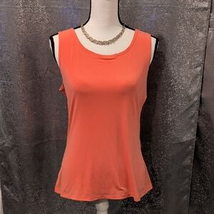 Elegant Coral Sleeveless Tank Top